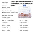 thumbnail image 4 of Youkk 200PCS Solid Copper Crush Washers Spacer Copper Shim Sealing Ring Set for Car Marine Generators, 4 of 6