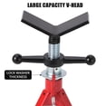 thumbnail image 3 of Support Robuste pour Vérin de Tuyau à Tête en V – Hauteur Réglable 24-42 Po, Capacité de 2500 Lb, Acier Pliable, Support de Tuyau Stable pour Soudage, Filetage, Découpe – Convient aux Tuyaux de 1/8 Pouces-12 Pouces, 3 of 6