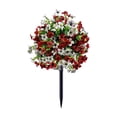 thumbnail image 2 of Kbndieu Spring Violet Artificial Flowers with Ground Spikes, Fake Plants for Garden, Outdoor Wedding Party Decorations, Patio & Porch Faux Plants, 2 of 6