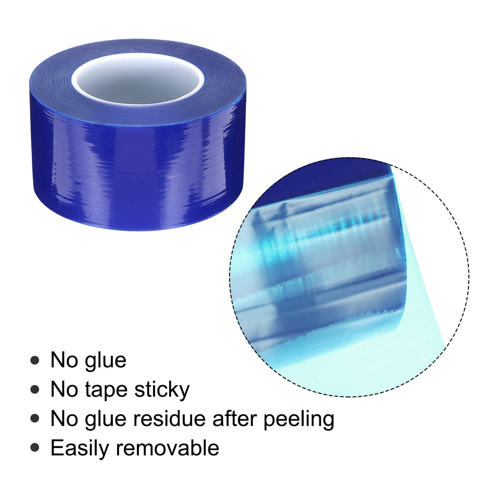 Unique Bargains PE Protective Film for Aluminum Doors and Surfaces Protection Blue 3.15" x 656Ft
