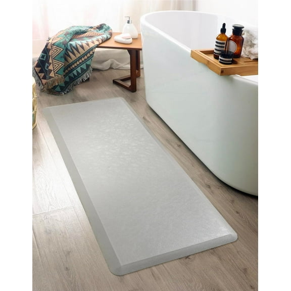 Unique Loom Comfort Mat Collection - Solid (2' x 5' Rectangle Gray)
