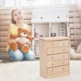 thumbnail image 5 of Exquisite Crafted Birch Wood Bedroom Accessories, Solid Wood Construction Storage Cabinets with Drawers for 1:12 Scale Dollhouse Furniture, 5 of 8