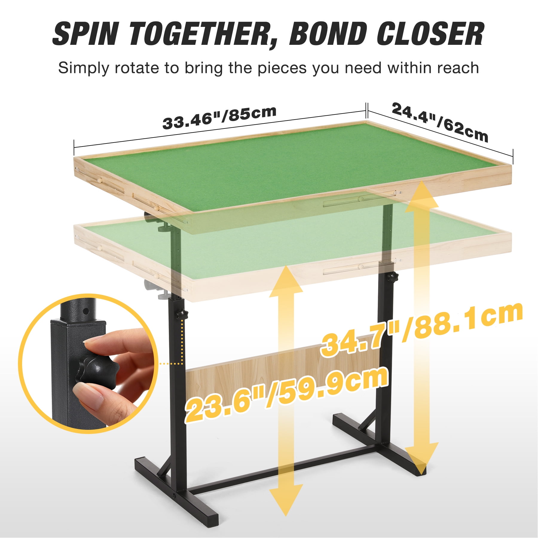 FUNTOK 1500 Pieces Puzzle Table with 6 Drawers, Adjustable Jigsaw Table in Height Angle with Cover Upgraded Stability for Adults