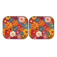 thumbnail image 6 of Multi-Size 2pce Car Front Glass Visor Collapsible Sunscreen No Odor Comfortable For Most Cars Suv Trucks Colorful Floral Pattern Groovy Flowers (2), 6 of 7