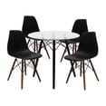 thumbnail image 1 of Set Comedor cristal Redondo 80cm y 4 sillas Eames Mundo In Minimalista, 1 of 9