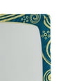 thumbnail image 2 of Ambesonne Abstract Fitted Sheet, Vintage Floral Spiral, Full Size, Yellow Blue, 2 of 2