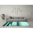 thumbnail image 3 of Ahgly Company Indoor Square Abstract Light Blue Contemporary Area Rugs, 4' Square, 3 of 4