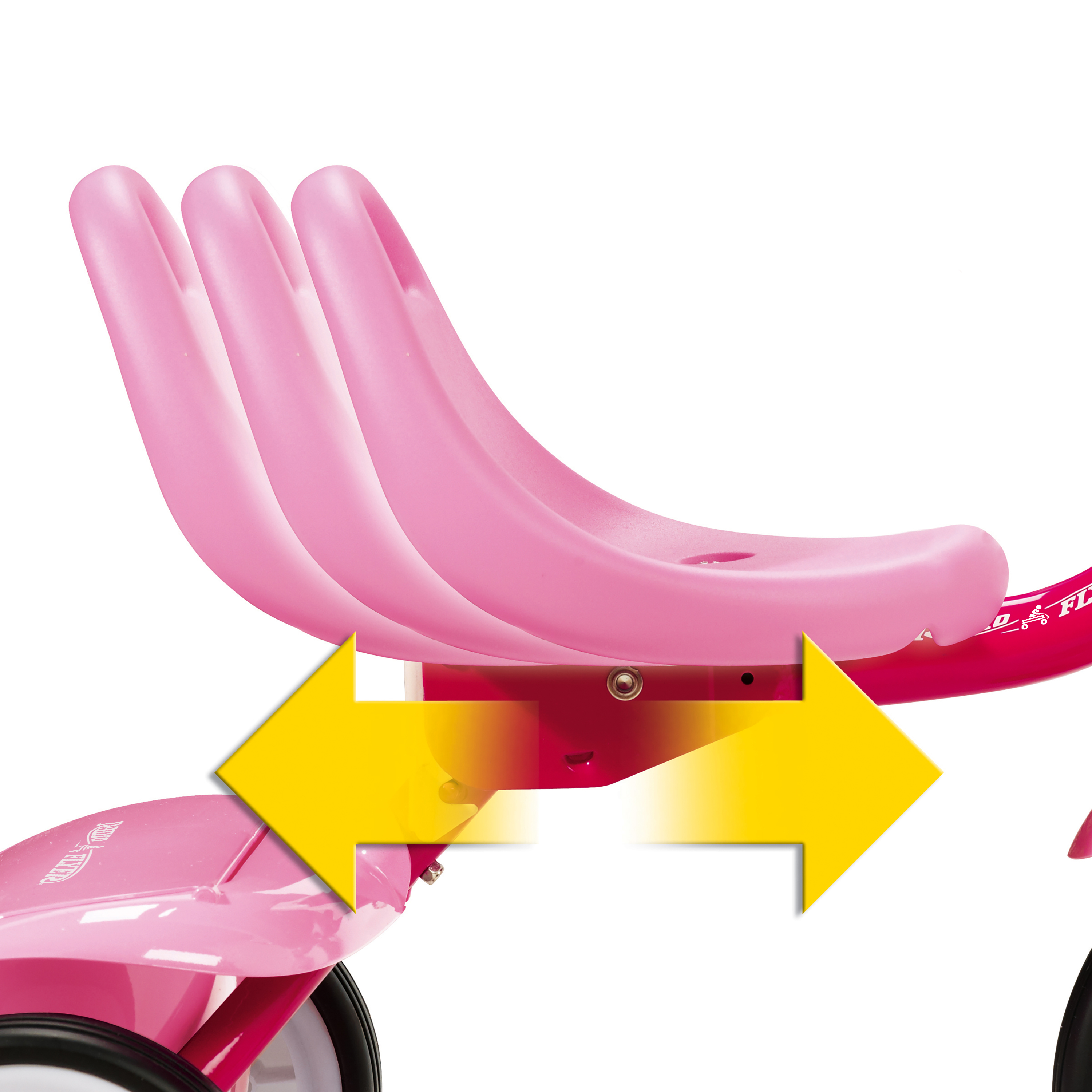 Radio Flyer, Ready to Ride Folding Trike, Fully Assembled, Pink, Beginner Tricycle for Kids, Girls - image 5 of 10