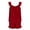 Wine, variant on CHUMUD Women's 2 Piece Ruffled Pajama Set – Cute Pjs Sets Sleeveless Frill Strap Tank Top & Drawstring Ruffle Hem Shorts, Soft Loungewear Sleepwear