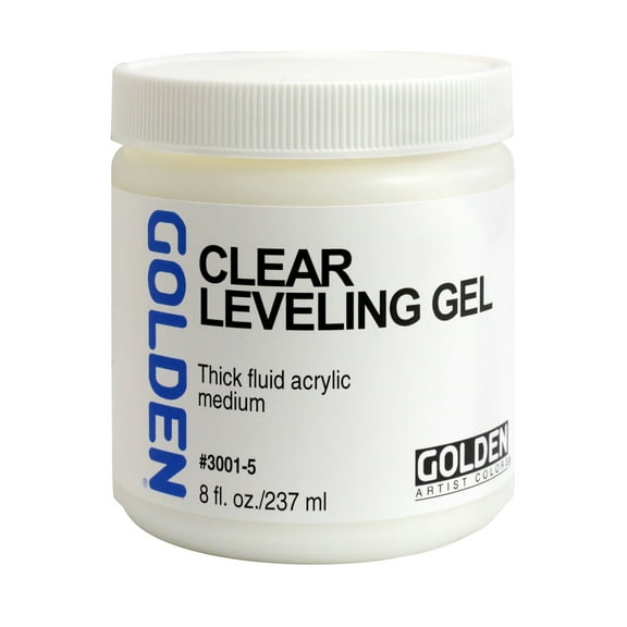Golden Acrylic Medium - Clear Leveling Gel, 8 oz jar