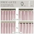 thumbnail image 5 of Dusty Pink Linen Pinch Pleated Curtains 90 Inch Length 2 Panels for Girls Bedroom Nursery Kids Soft Thick Linen Window Curtains 90 Inches Long Semi Sheer Light Filtering for Living Room Blush Pink, 5 of 8