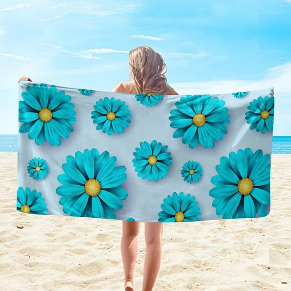 Microfiber Beach Towel Super Colorful Bath Towel Sandproof Beach Blanket Multi-Purpose Towel For Travel Swimming Pool 30x60 Inch
