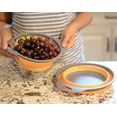 thumbnail image 5 of Wide Collapsible Colanders Set of 2 Large Silicone Space Saving Kitchen Strainer Set - Perfect for Draining Pasta, Vegetables, Meats and fruits, 5 of 6