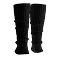 thumbnail image 5 of Women's Fashion Solid Knitted Ribbed Leg Warmers Dancing Legwarmers Crochet Boot Black, 5 of 8