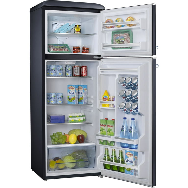 Galanz 4.6 cu ft Retro Two Doors Refrigerator, Black 