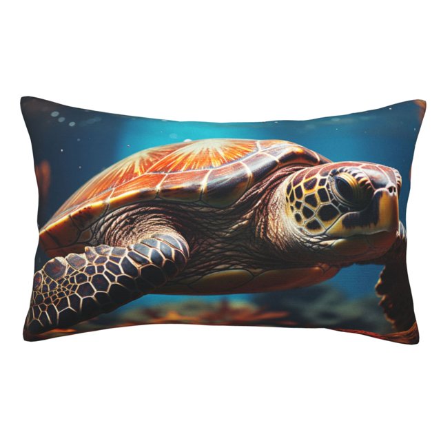 Balery Realistic Turtle Funda de Cojín Estampada, Regalos para Mujeres, Regalos de Amor para Ella, Regalos para Novia o Esposa, Funda de Almohada-16"x24"