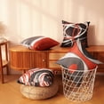 thumbnail image 6 of Red Grey Black Geometric Throw Pillow Covers 18x18 Set of 2 Modern Abstract Decorative Pillow Cases Soft Velvet Both Sides Print for Sofa Couch Living Room Bedroom Home Outdoor Decor, 6 of 6