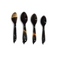 thumbnail image 1 of 4 pieces Handcrafted Unique Buffalo Horn Teaspoon Spice Spoon with Carved Fish Handle, 1 of 1
