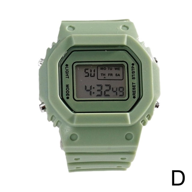 Reloj electrónico LED cuadrado pequeño para pareja de hombres y mujeres, reloj luminoso multifuncional para estudiantes de secundaria.