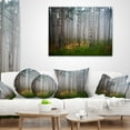 thumbnail image 4 of Designart Dense Misty Forest - Landscape Photography Throw Pillow - 16x16, 4 of 5