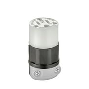 LEVITON INDUSTRIAL GRADE FEMALE CONNECTOR, 15 AMP, DOUBLE POLE, 3 WIRE, BLACK AND WHITE