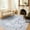 Creamy & Blue, variant on Fame Living 2x3 Blue Multi Oushak Doomart, Washable Turkish Vintage Floral Rug for Entryway & Office