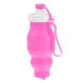 thumbnail image 2 of Botella plegable del pote de la taza de café del viaje del silicón de la taza del agua del campamento Rosado Sunnimix Botella de agua aislada, 2 of 7