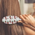 thumbnail image 3 of Red Christmas Farm and Truck Pattern Hair Brush,Girls Detangling Hair Brush,Glide Through Tangles with Ease for Wet & Dry Hair,8.8"X2.8", 3 of 7
