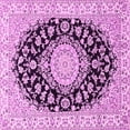 thumbnail image 1 of Ahgly Company Indoor Square Medallion Pink Traditional Area Rugs, 4' Square, 1 of 4