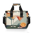 thumbnail image 7 of FORMRS Insulated Cooler Bag 24 Cans Capacity Soft Leakproof Lunch Box with Side Pockets, Mid Century Orange Juice, 7 of 7