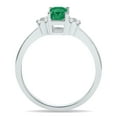 thumbnail image 3 of SZUL Women's Emerald and Diamond Ring in 10K White Gold, 3 of 6