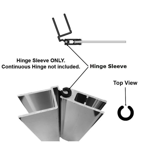Plastic Hinge Jamb Sleeve for Swing Shower Doors with Continuous Hinge