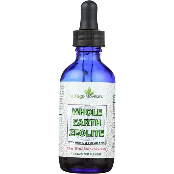 The Food Movement Black Earth Zeolite with Humic Fulvic Acids, Trace Minerals for Body Detox, Gut Health, Immune Support - 2oz