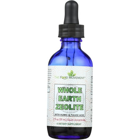 The Food Movement Black Earth Zeolite with Humic Fulvic Acids, Trace Minerals for Body Detox, Gut Health, Immune Support - 2oz