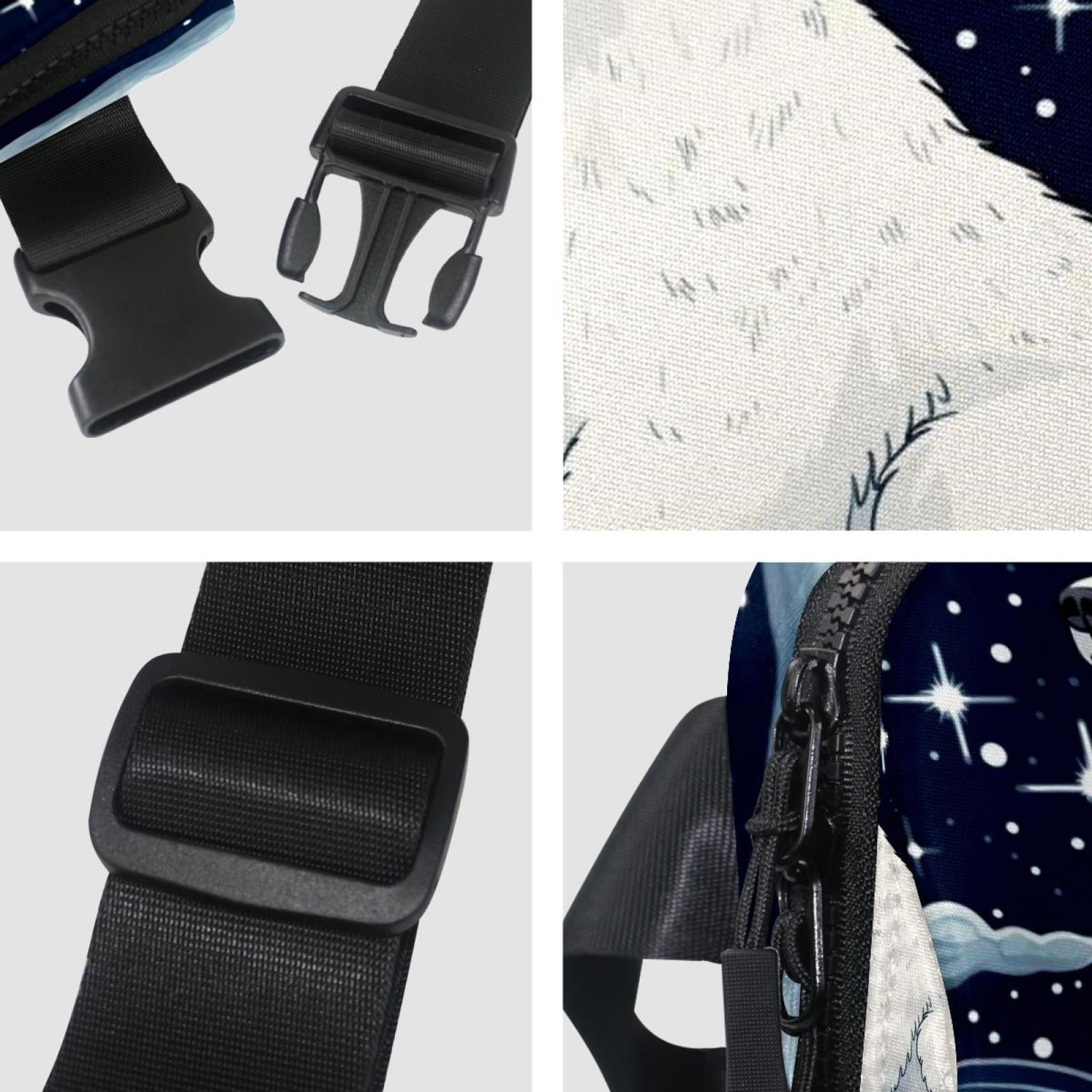 Starry sky polar bear Lightweight and Adjustable Running Belt Waist Pack Waist Bags for Unisex with Extension Strap