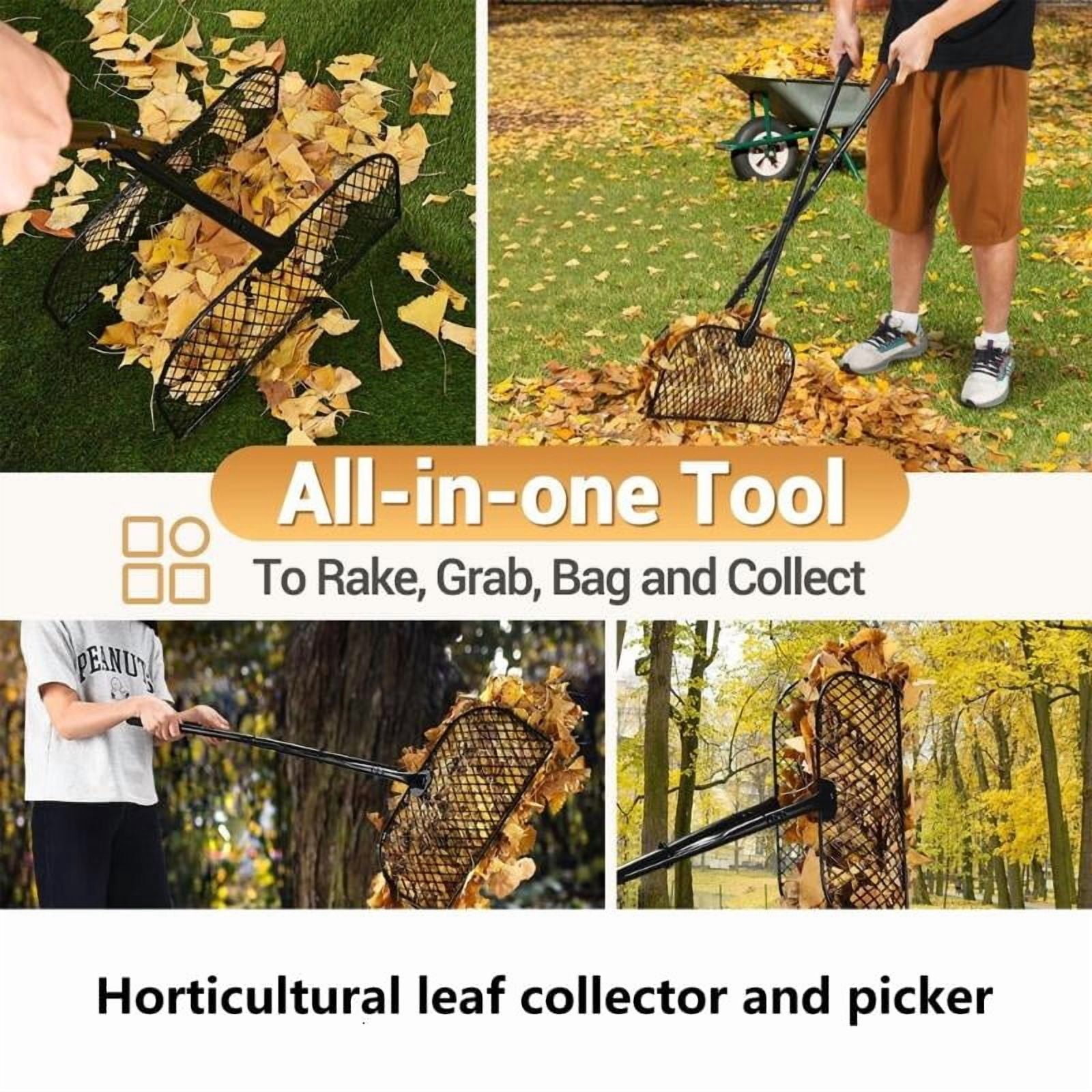 CEORPER Heavy Duty Yard Cleanup Tool With Extra Wide Head For Fast Leaves Removal