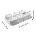 thumbnail image 3 of HEWANG 6 Cavity DIY Silicone Mousse Mold Round Chocolate Cake Molds Square Scented Candle Mould for Cake Cupcake Dessert Decorations, 3 of 8