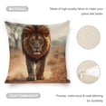 thumbnail image 4 of Forest Lion Linen toss pillowcase Decoration pillowcase Gift preferred 20x20" Cushion cover 2 set Sofa pillowcase Sofa bedroom living room car, 4 of 8