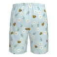 thumbnail image 6 of Kdxio Bee Flower Pattern Mens Casual Shorts - Drawstring Summer Beach Sports Shorts for Men, 6 of 9