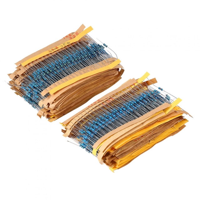 Resistencias de película metálica - 2600 piezas 0.25W 130 tipos Juego de surtido de componentes de resistencia de resistencias de película metálica