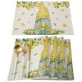 thumbnail image 2 of CNKOO 4Pcs Printemps/été Coton Sets de Table Cuisine Style Campagne Sets de Table 13X19In (4Pcs), 2 of 5
