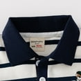 thumbnail image 4 of MXIEZI Toddler Boys Striped Cotton Shirt 1-8 Years Old Lapel T-Shirts Soft Half-Sleeved Baby Tees for Summer Comfortable and Stylish Tops for Kids, 4 of 9