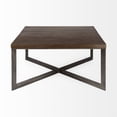thumbnail image 2 of Dark Brown Wood and Metal Coffee Table, 2 of 5