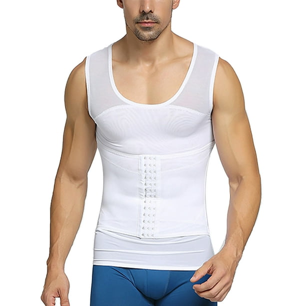 Christmas Men Body Shaper Vest Tummy Control Tank Top Compression Waist Slimming  Shirts