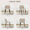 thumbnail image 3 of Modern Fabric Side Dining Chairs, Upholstered Dining Room Chairs Set of 4 - Camel, 3 of 8