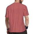 thumbnail image 2 of Wukai Stripes Red White Print Men's Short-Sleeved Mesh T-Shirt,Quick-Dry Short Sleeve Workout T-Shirt-4X-Large, 2 of 8