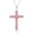 Colorname Misc: Dyed Pink, variant on 925 Sterling Silver 16 Inch Stabilized Religious Faith Cross Necklace 25mmX35mm-blue Turquoise Brown Pink-blue Turquoise