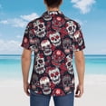 thumbnail image 6 of Xecao Rose Flowers print Hawaiian shirt - a stylish short-sleeve button-down for men, perfect for casual beach and tropical outings., 6 of 9