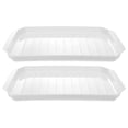 thumbnail image 1 of EeaseCA 2 Pcs Microwave Bacon Baking Tray Useful Eggs Sausage Rack Kitchen Cooking Tools Accessories (White), 1 of 7