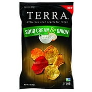 Terra Vegetable Chips, Sour Cream & Onion, 5 oz (Pack of 6)